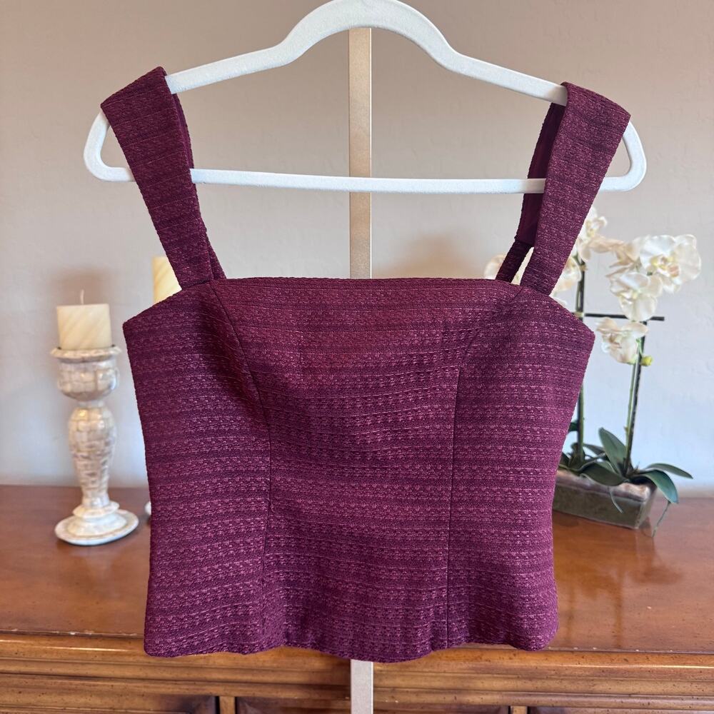 Amanda Uprichard Cerrone Tweed Top Russet XS NWT - Picture 2 of 7
